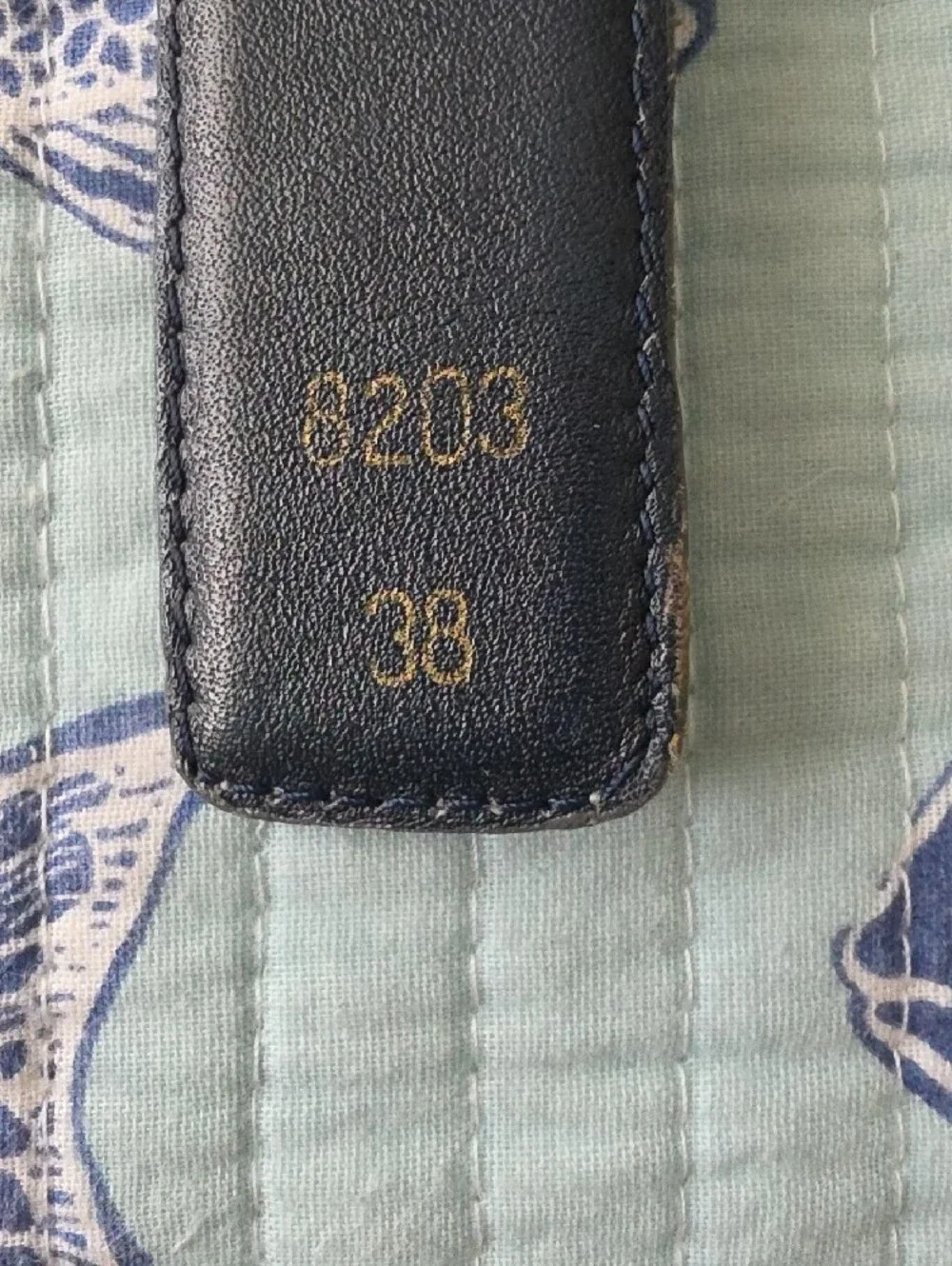 Men's Gold Buckle Reversible Gray/Navy Leather Belt Men's Belt